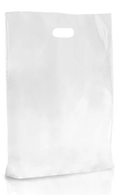 Image de Elzusha - Sacs en plastique transparent avec poignées, dimensions 38 cm x 46 cm (100 pièces)