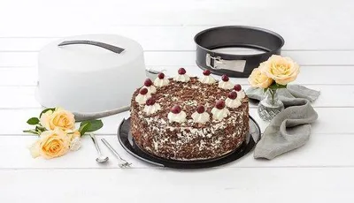 Produktbild von Famanu Springform mit Transportdeckel Ø 28 cm - Schwarz Metallic