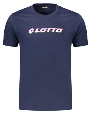 Produktbild von Herren Kurzarm T-Shirt Blau mit Logo-Druck und Rundhalsausschnitt