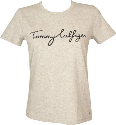 Immagine prodotto di T-shirt donna TOMMY HILFIGER manica corta girocollo logo stampato puro cotone cotone articolo WW0WW24967, M, Cotone 100%