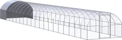 Image de The Living Store Poulailler d'extérieur 3x20x2 m Acier galvanisé