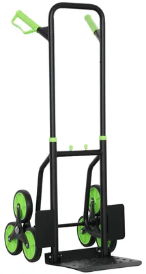 Immagine prodotto di Carrello a sacco pieghevole per scale, portata 120 kg | Colore: Verde | Dimensioni: 44x67x106,5 cm