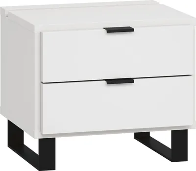 Produktbild von Nachtkommode Chiflero 41, Farbe: Weiß - Abmessungen: 40 x 45 x 40 cm (H x B x T)