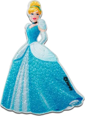 Produktbild von Disney © Cinderella Aschenputtel Prinzessin - Aufnäher, Bügelbild, Aufbügler, Applikationen, Patches, Flicken, Größe: 8,3 x 6 cm