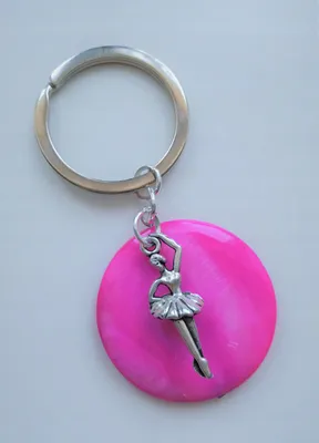Image de Porte-Clés Nacre Rose Ballet Ballet