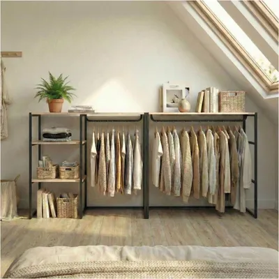 Produktbild von 2er-Set modulare Dachboden-Kleiderständer 200x85cm KADRA