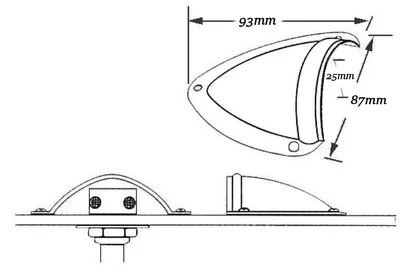Image de Tôle de ventilation pour protection 93x87x25 mm , 1 pièce