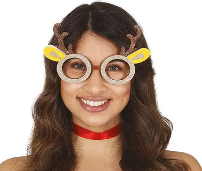 Produktbild von Lustige Glitzer Rentier Brille