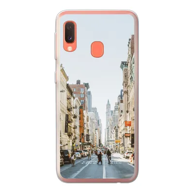 Produktbild von MuchoWow® Handyhülle Schutzhülle Hülle für Samsung Galaxy A20e Belebte Straße in New York Silikon Softcase Handy Hülle - Abdeckung