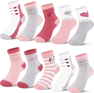Immagine prodotto di 10 paia di calzini per bambini, modello sneakers, in cotone, multicolore, effetto pelliccia, adatti per la primavera e l'autunno, codice prodotto 2823