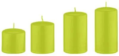 Produktbild von 4er Kerzen Adventset abgestuft Lime Grün Ø 5 cm (H 6, 8, 10 und 12 cm)