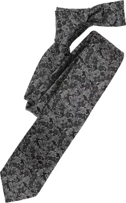 Produktbild von VENTI Herren Krawatte 6cm Seide gewebt Schwarz geblümt