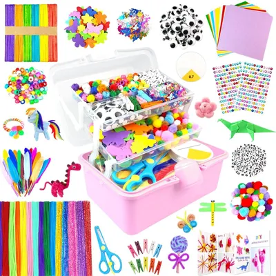 Produktbild von Bastelset für Kinder mit Pfeifenreinigern - DIY Kreativmaterialien für Jugendliche