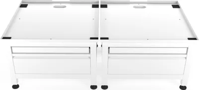 Produktbild von Wasophoogte Waschmaschinen Untergestell mit schublade und ablage - Doppelt - Waschmaschinen unterschrank - 65x121x42 cm - Inklusive Wandhalterungen