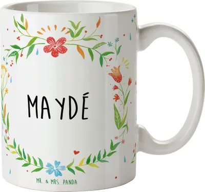 Produktbild von Mr. & Mrs. Panda Becher Maydé - Geschenk, Teetasse, Tasse, Trinkbecher, Kaffeebecher, Kaffeetasse, cappuccinotasse