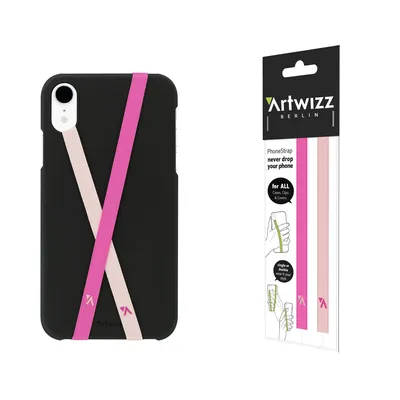 Produktbild von ARTWIZZ PhoneStrap Fingerhalter - Zwei Smartphone Halterungen zur Befestigung an Schutzhülle - Rosa / Pink