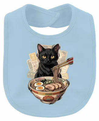 Produktbild von Schwarze Katze Ramen Nudeln Japanisch Anime Kawaii Japan Y2K Manga Baby, Hellblau, Einheitsgröße