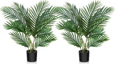Obrázok produktu pre Fopamtri Umelá rastlina Areca Umelá palma 60 cm hrniec zelená sada