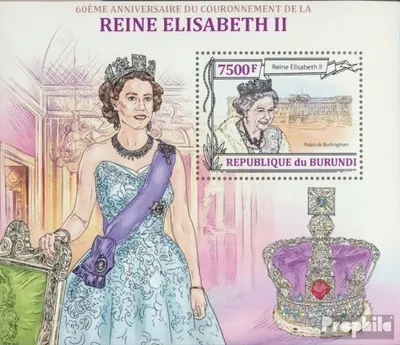 Produktbild von Briefmarken Burundi 2013 Mi Block 359 (kompl. Ausgabe) postfrisch Königin Elizabeth II