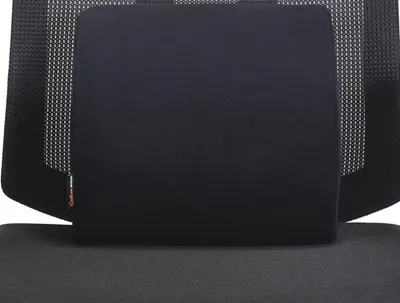 Produktbild von Lendenwirbelstütze aus Memory-Schaum, schwarz, mit elastischem Band, 290x320x130 mm