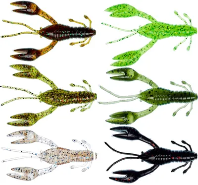 Produktbild von Gunki Hourra Craw 7,5cm 4,15g - 10 Gummikrebse, Gunki Farben:Lime Chart