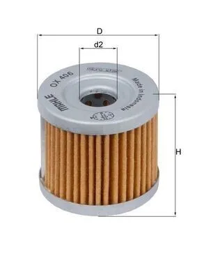 Image de Filtre à huile KNECHT OX 406