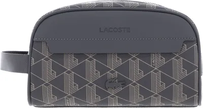 Image de LACOSTE trousse de toilette The Blend Toilet Kit Mono Castlerock String gris