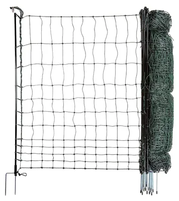 Produktbild von horizont strongLine Hundezaun 50 m x 110 cm – mobiler Zaun mit Fiberglaspfählen, stromlos