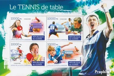 Produktbild von Briefmarken Guinea 2015 Mi 11278-11281 Kleinbogen (kompl. Ausgabe) postfrisch Tischtennis