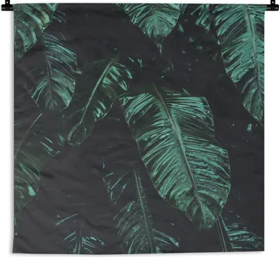 Produktbild von MuchoWow® Wandteppich Wandbehang Dschungel - Palme - Blätter - Tropisch 90x90 cm Tapisserie Dekoration Wandtuch - Wandaufhänger