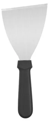 Produktbild von Teigspachtel aus Edelstahl, Kunststoffgriff schwarz, L. 118 mm