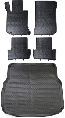 Produktbild von Gummi Kofferraumwanne + Fußmatten Set für Mercedes C-Klasse S204, Bj. 2007-2015