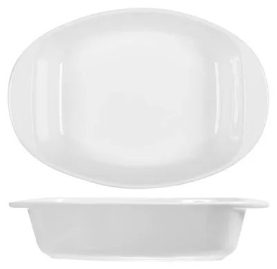 Obrázek produktu pro Oválný pekáč H&H z bílého porcelánu cm20x23