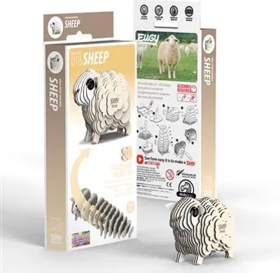 Produktbild von Eugy 3D Bastelset Schaf umweltfreundliches Kartonspielzeug