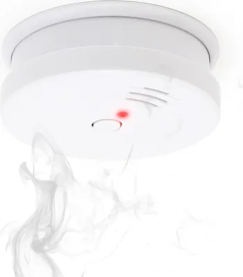Produktbild von Rauchmelder mit 9V Batterie, Lange Lebensdauer, Lautstärke Alarm 85dB, Brandmelder kabellos, DIN EN 14604
