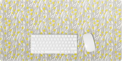 Produktbild von Blumenzweigmuster – Schreibtischunterlage – Rutschfeste Tischunterlage – Schreibtischmatte für Büro & Zuhause – Schreibunterlage – Mauspad – Tischmatte – 90 x 45 cm