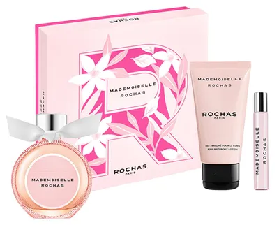 Immagine prodotto di Set Rochas: Mademoiselle Rochas, EdP, per donna, 7,5 ml +  Mademoiselle Rochas, EdP, per donna, 50 ml +  Mademoiselle Rochas, lozione per il corpo, per tutto il corpo, 50 ml