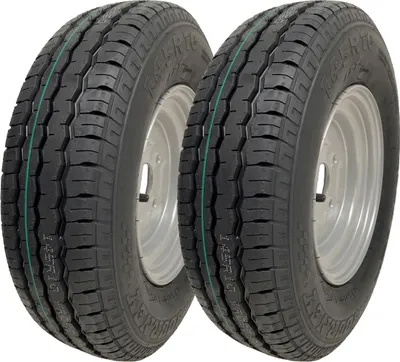 Obrázek produktu pro 145R10 Přívěsné pneumatiky a kola 4x100mm PCD 84/82N Nosnost 500kg (sada 2 ks)