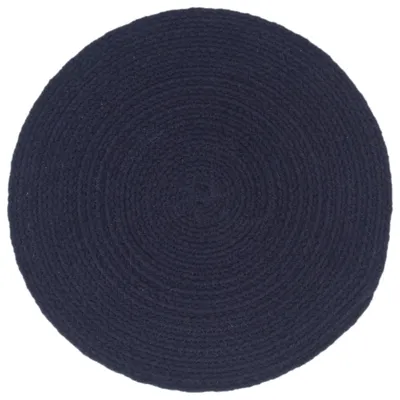 Immagine prodotto di vidaXL Tovagliette 4 pezzi. Blu navy 38 cm rotonde Cotone