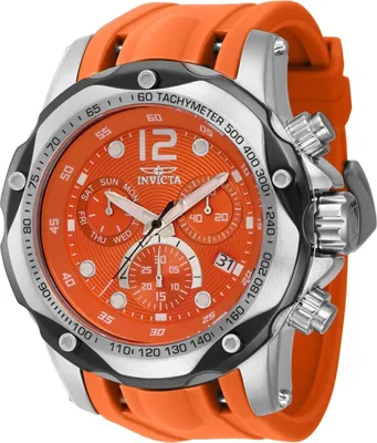 Obrázok produktu pre Invicta Speedway 40353 Pánske Hodinky - Quartz Hnací Mechanizmus - Nerezová Oceľ s Oranžovým Ciferníkom - 51 mm