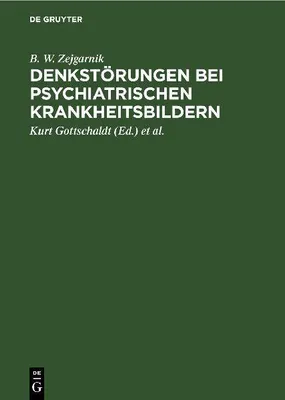 Produktbild von Denkstörungen bei psychiatrischen Krankheitsbildern