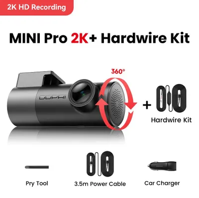 Produktbild von Mini Pro 2K - Dashcam - 2560 × 1440 Pixel - 121° Weitwinkel - 25 FPS - H.264 - 64-GB-SD-Karte