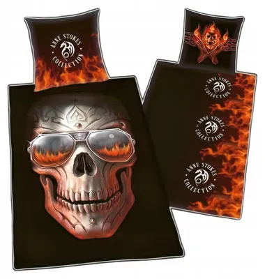 Produktbild von Herding Anne Stokes Fantasy Skull Baumwoll-Bettwäsche 135x200