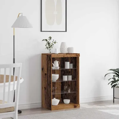 Produktbild von vidaXL LED-Sideboard Altholz 60,5 x 37 x 100 cm Holzwerkstoff