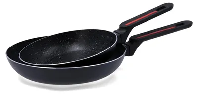 Image de Poêle à frire quid temptation noir métal aluminium estampillé ø 24 cm ø 20 cm (2 pièces)