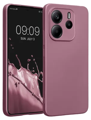 Produktbild von kwmobile Handyhülle für Xiaomi Redmi Note 14 4G (Nicht für 5G) Hülle - weiche Silikon Case metallisch schimmernd - Schutzhülle Cover - Metallic