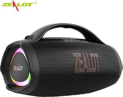 Produktbild von ZEALOT S98 BT-Lautsprecher, kabelloser Stereo-Lautsprecher 150W,bunten Lichtern, tragbarer wasserdichter Lautsprecher Mobiler Lautsprecher für Draußen
