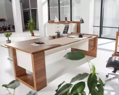 Immagine prodotto di Scrivania moderna Mobili da ufficio cassetti in legno marrone Esclusivo