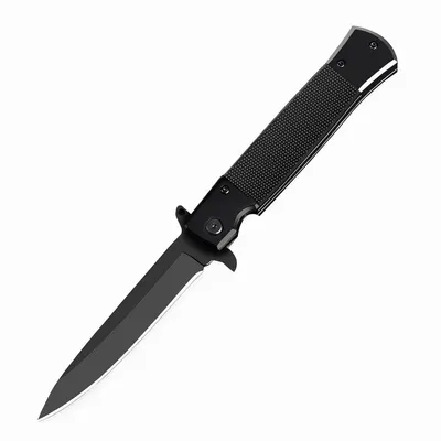 Produktbild von Klappmesser G10-Griff Edelstahl Klinge Schwarz für Angeln Camping Jagen