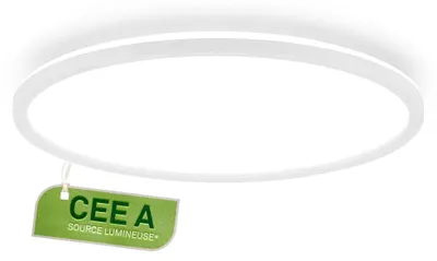 Image de Briloner Tava A Lampe de plafond à LED, CEE A source lumineuse* avec 14W à 3000lm, plat, lumière indirecte, lampe de salon, cuisine, panneau LED, 42x3 cm, blanc